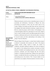 research report example research proposal museum magnet school program