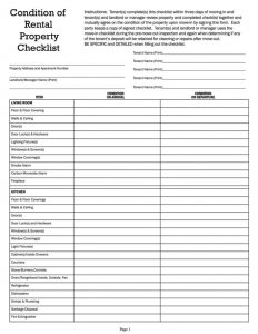 residental rental application move inspection form x