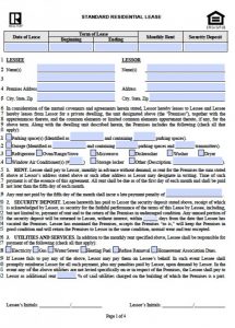 residential lease agreement pdf illinois realtor residential lease agreement x