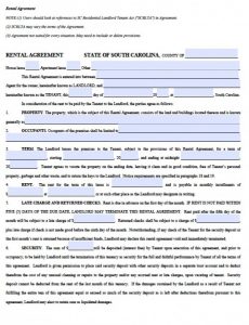 residential lease agreement pdf south carolina standard residential lease agreement x