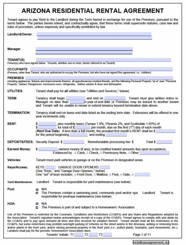 residential lease agreement template