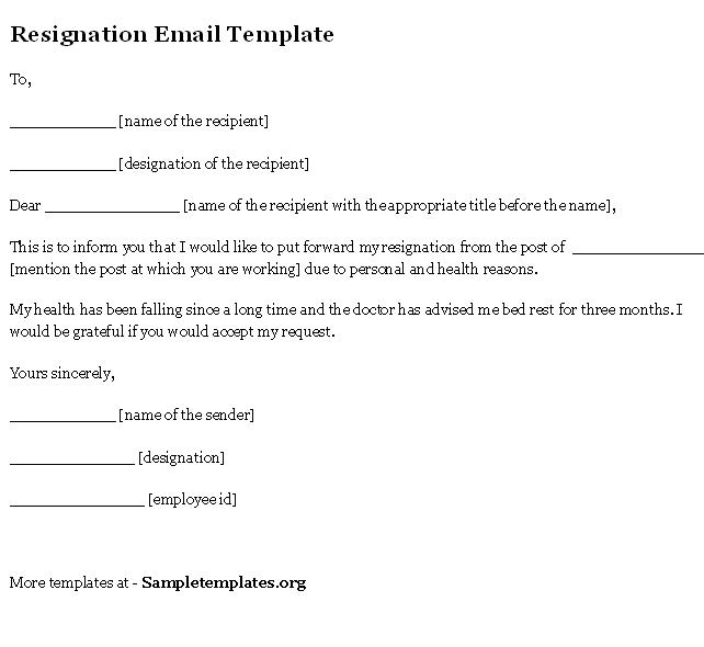 resign email template