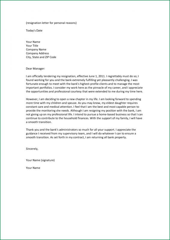 resign letter template