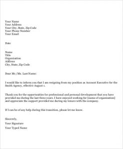 resignation letter templates free resignation letter to employer template