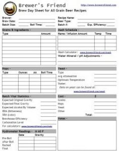 restaurant inventory sheet brewersfriend allgrainsheet