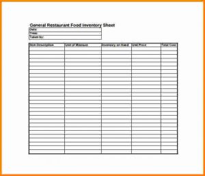 restaurant inventory sheet inventory sheet pdf general restaurant food inventory sheet pdf free download