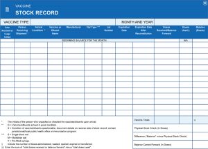 restaurant inventory sheets vaccine storage entreposage vaccins eng