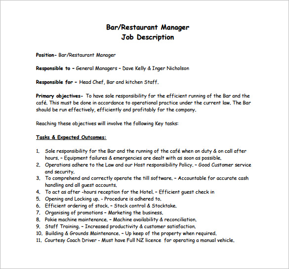 Investment Manager Job Description Pdf : FREE 7+ Sample IT Manager Job Description Templates in PDF / Job description marsh ltd job title: