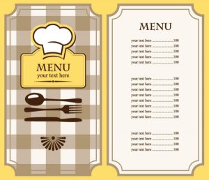 restaurant menu template free b