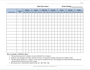 restaurant schedule template f restaurant pull thaw sheet