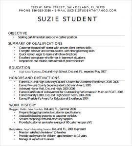 resume examples for highschool students simple high school student resume