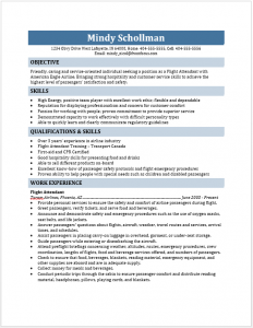 resume for flight attendant flight attendant resume