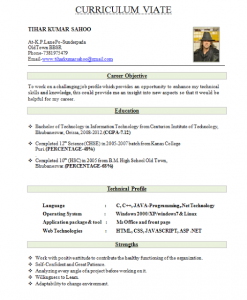 resume for freshers best resume format for freshers