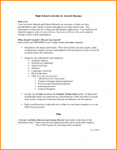 resume for high school senior high school senior academic resume examples