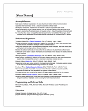 resume for high school senior