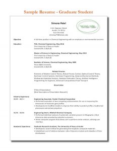 resume for high school senior sample graduate student resume