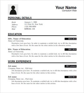 resume format download free latex resume templates download