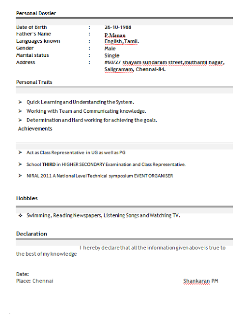 resume format download