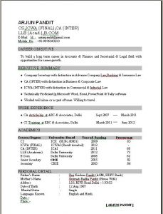 resume formats free excellent resume sample format