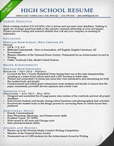 resume high school high school resume sample