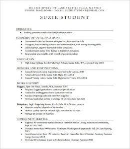 resume high school sample high school resume