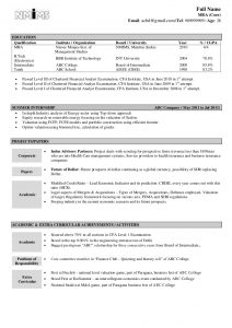 resume samples for freshers sample resume fresher