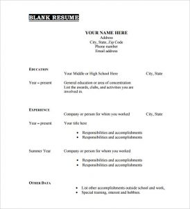 resume samples pdf pdf resume template free resume template pdf blank resume templates free samples download