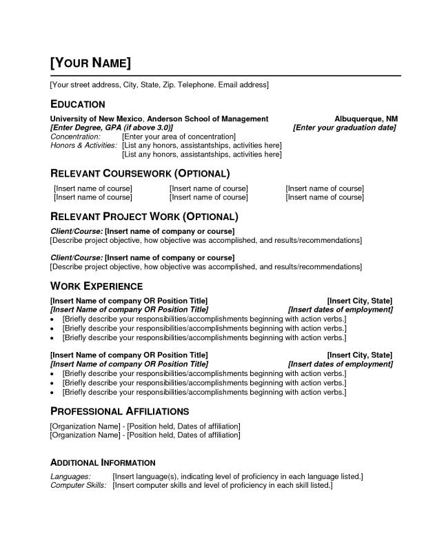 resume samples pdf