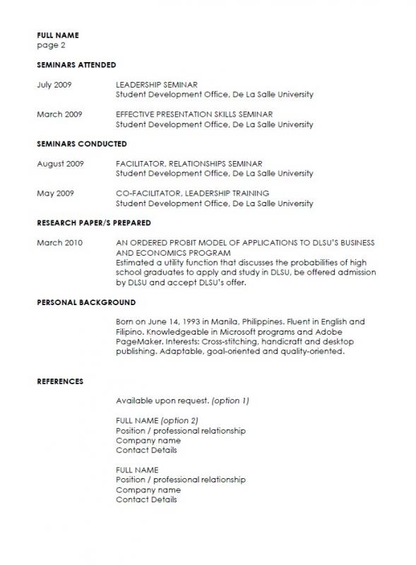 dlsu edu ph resume