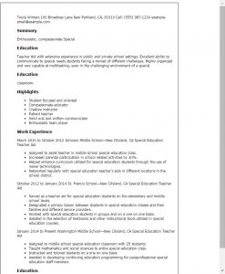 resume template for teaching professional special education teacher aide templates to showcase in teacher assistant resume example