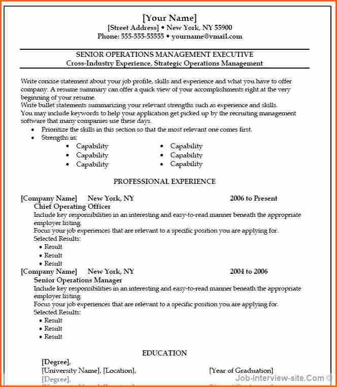 resume template microsoft word 2007