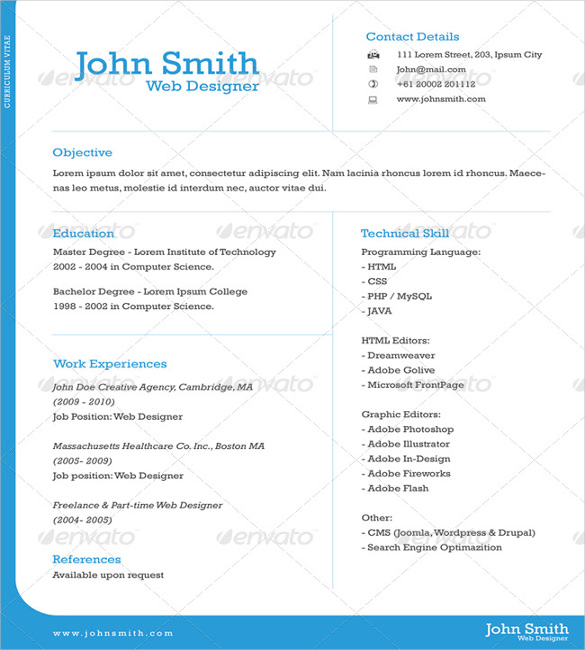 resume templates free download for microsoft word