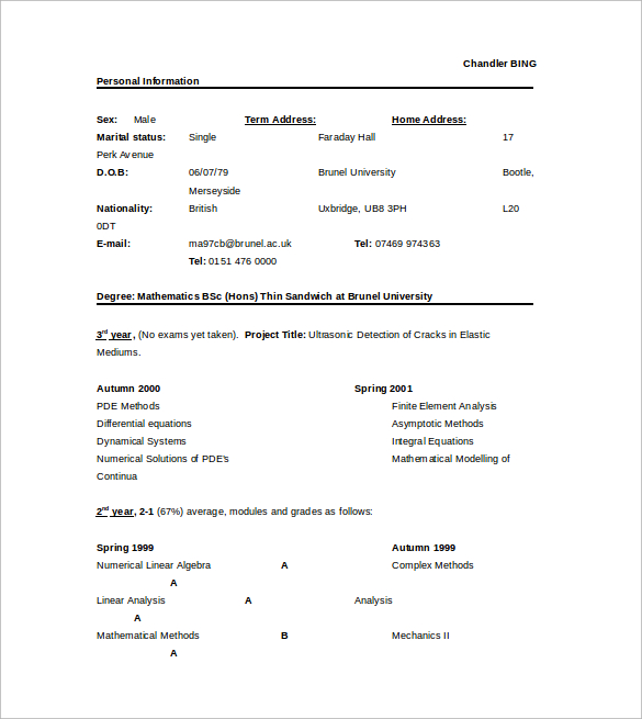 resume templates free download for microsoft word