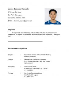 resume templates free download for microsoft word resume for ojt mechanical engineering student resume template example with photos free download