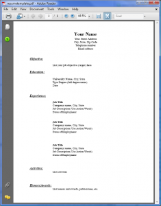 resume templates pdf resumetemplate pdf