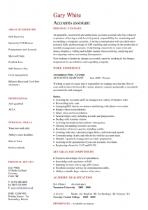 resumes for waitresses accounts assistant cv