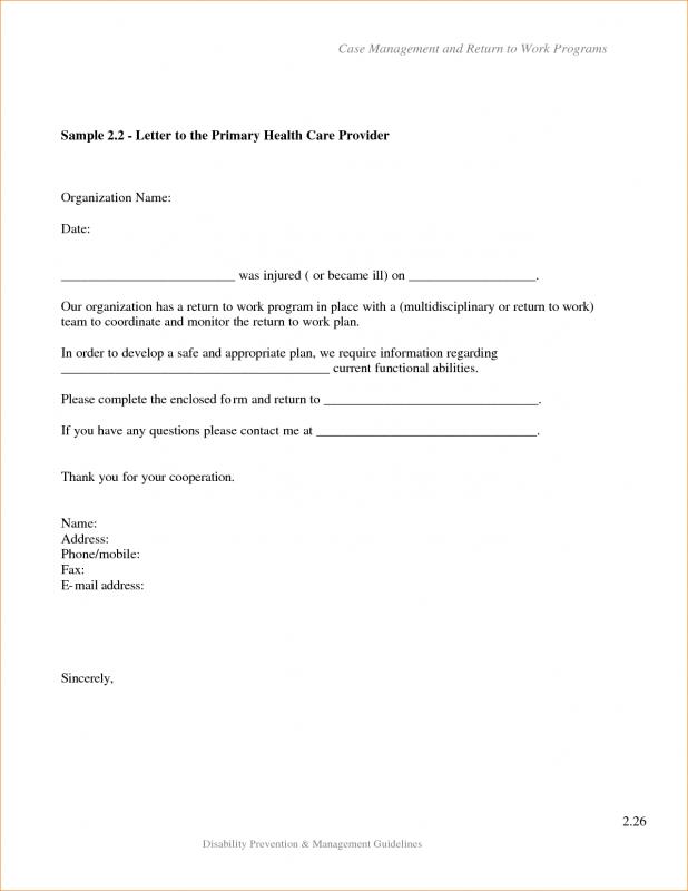  Return To Work Doctors Note Template Template Business
