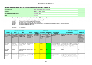 risk analysis template risk assessment template excel