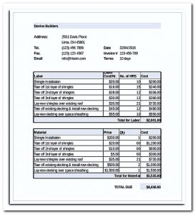 roofing contract template free roofing estimate templates in excel format download