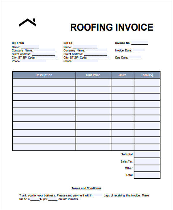 Roofing Estimate Templates Template Business