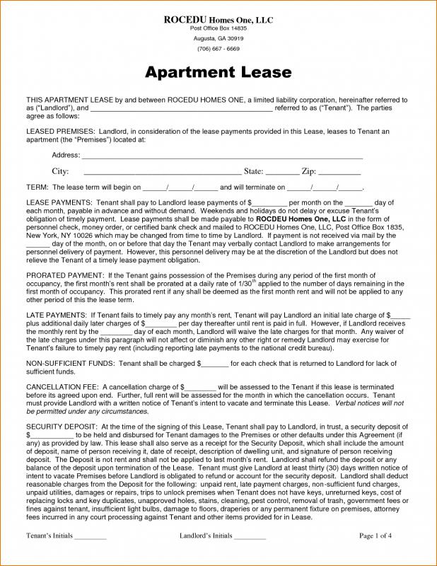 room leasing agreement