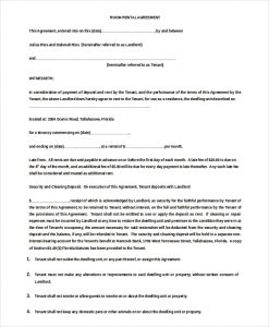 room rental agreement doc month to month room rent agreement doc download