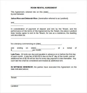 room rental agreement doc room rental agreement doc