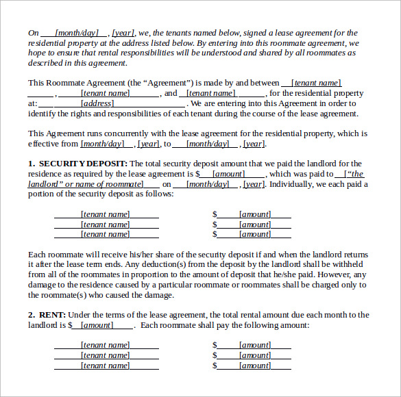 room rental agreement doc