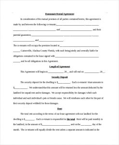 room rental agreement pdf roommate rental agreement