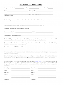 room rental agreement template room lease agreement