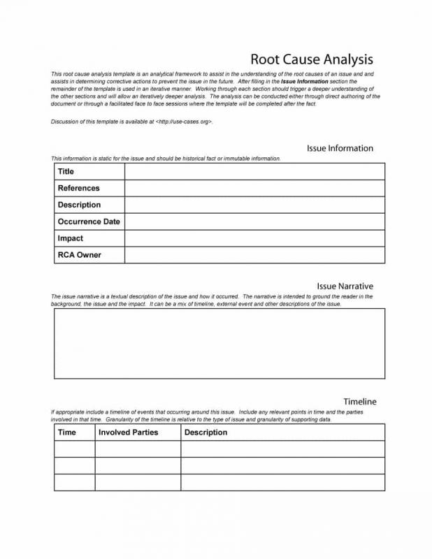 root cause analysis forms