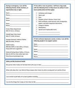 safety plan template student safety plan template