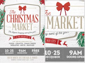 sale flyers template christmas market flyer template