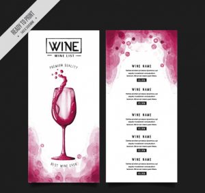 sale flyers template wine menu